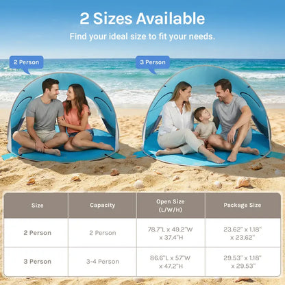 Instant Pop-Up Beach Tent – UV Protection & Portable Sun Shelter