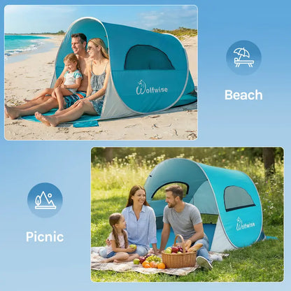 Instant Pop-Up Beach Tent – UV Protection & Portable Sun Shelter