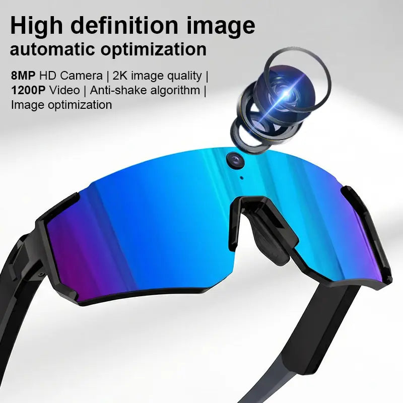 Smart Camera Glasses – 2K Video, Bluetooth Audio & AI Assistant