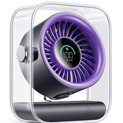 Rechargeable Turbo Desk Fan with Display
