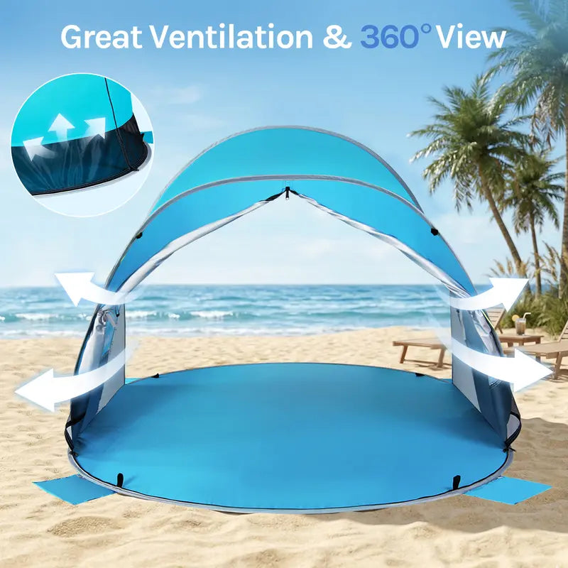 Instant Pop-Up Beach Tent – UV Protection & Portable Sun Shelter