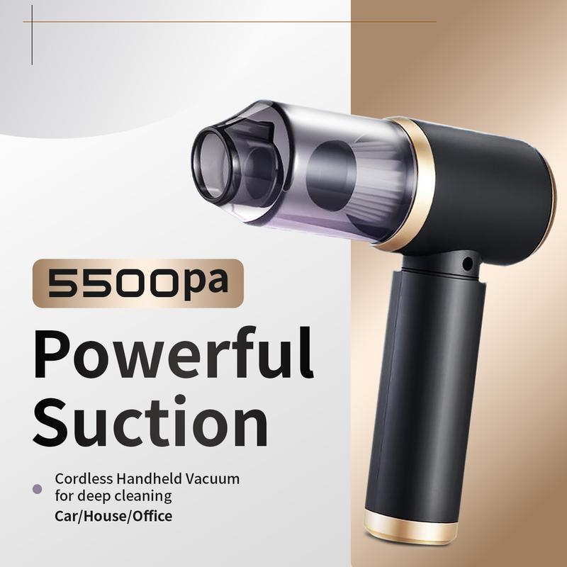 Powerful handheld cordless vacuum cleaner with strong suction.