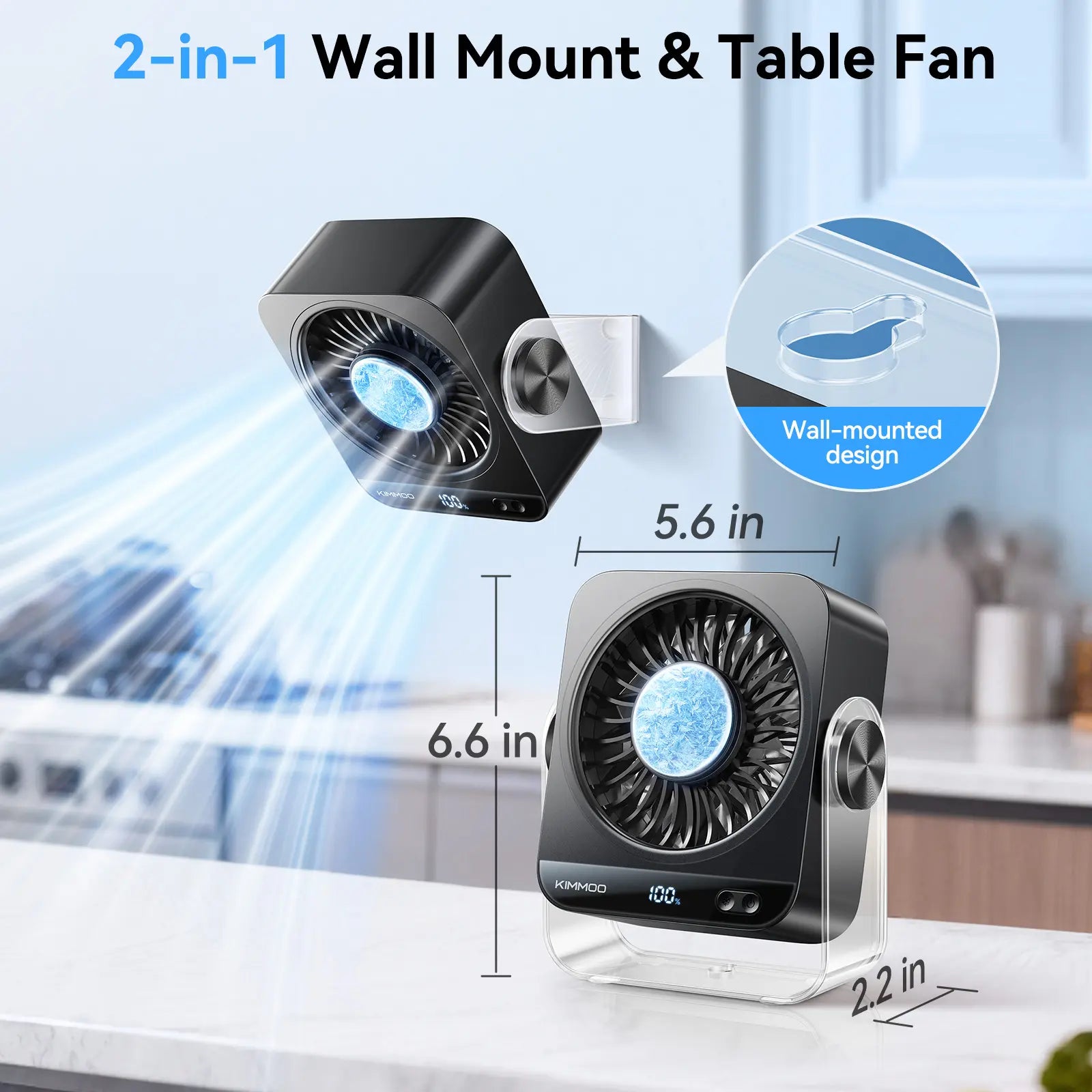 Quiet Desk Cooling Fan with Digital Display