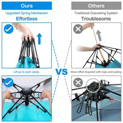 Easy-Up Beach Tent – UPF 50+ Portable Sun Shelter