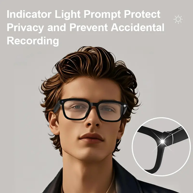 Smart Camera Glasses – HD Recording, Bluetooth Audio & AI Voice Assistant