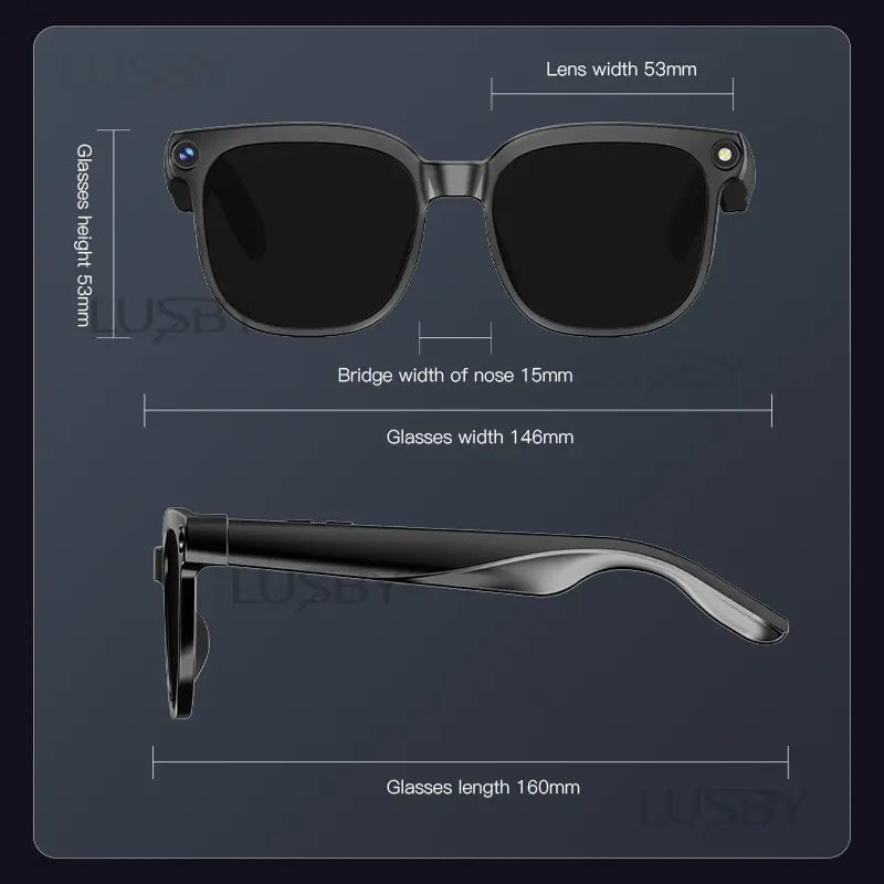 Smart AI Glasses with Camera & Real-Time Translation