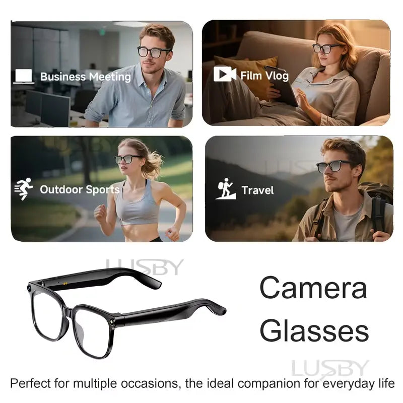 Smart AI Glasses with Camera & Real-Time Translation