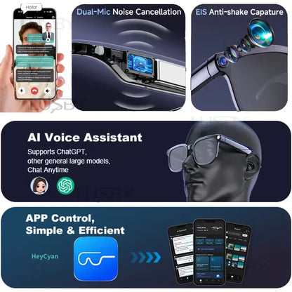 Smart AI Glasses with Camera & Real-Time Translation