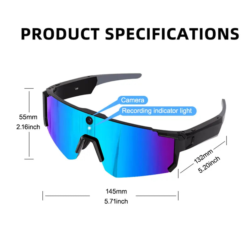 Smart Camera Glasses – 2K Video, Bluetooth Audio & AI Assistant